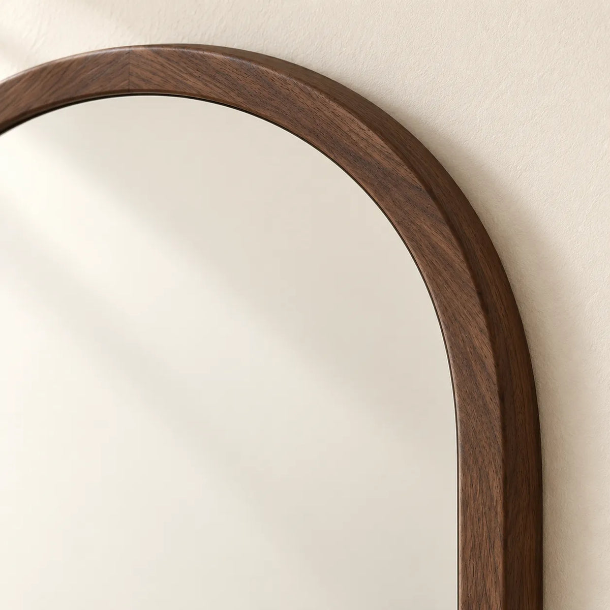 Calder Arched Walnut Wall Mirror