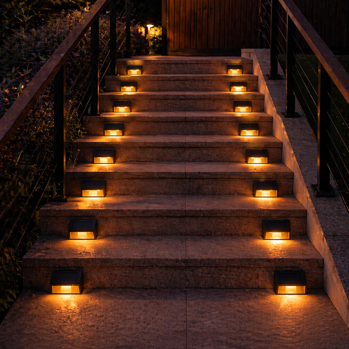 Solar Powered Stair Lights
