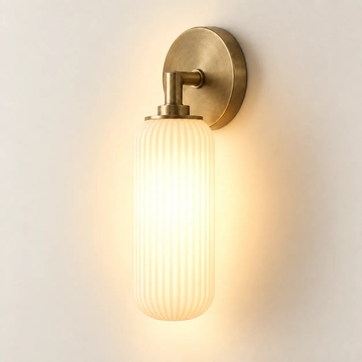 Maren Ribbed Glass Wall Sconce