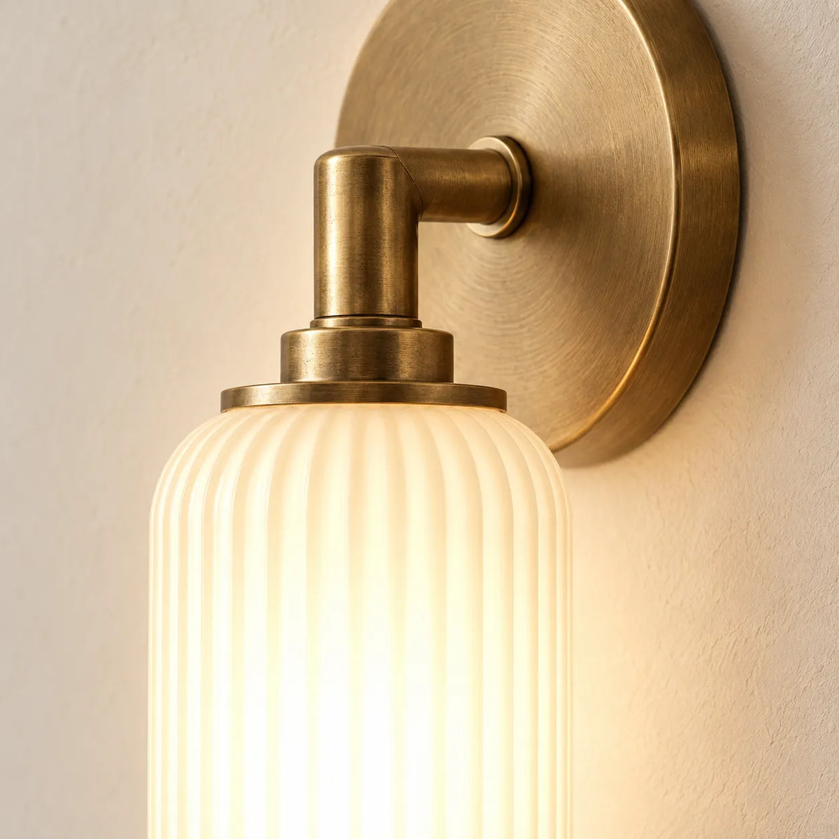 Maren Ribbed Glass Wall Sconce