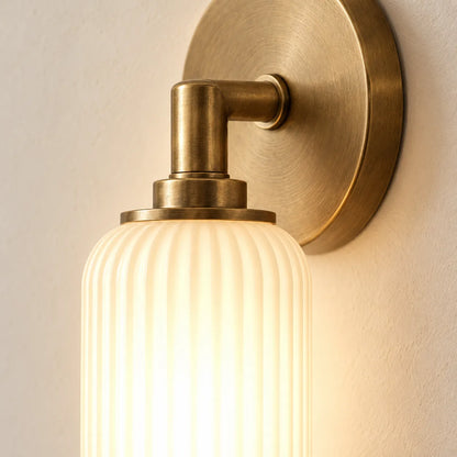 Maren Ribbed Glass Wall Sconce