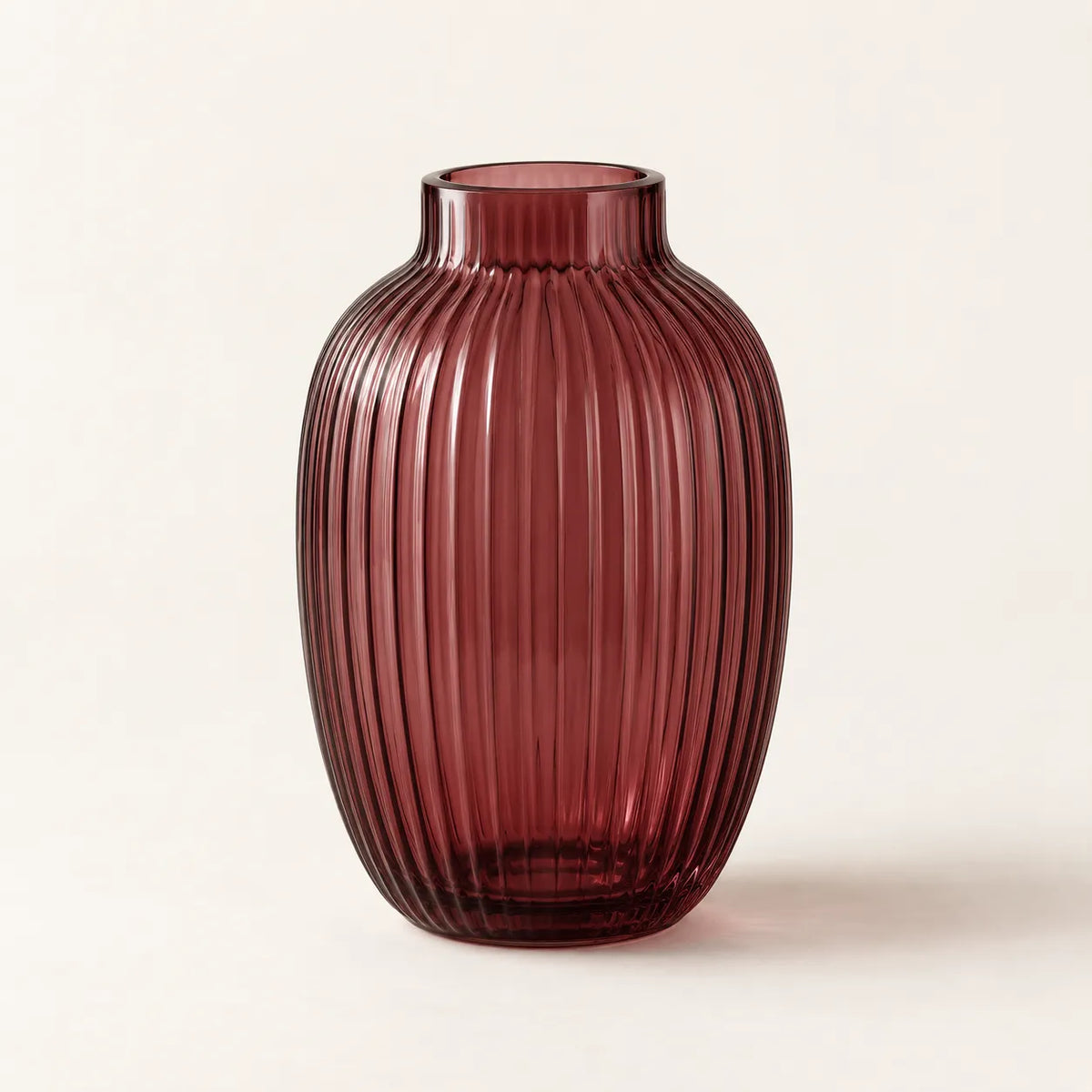 Solenne Ribbed Glass Vase