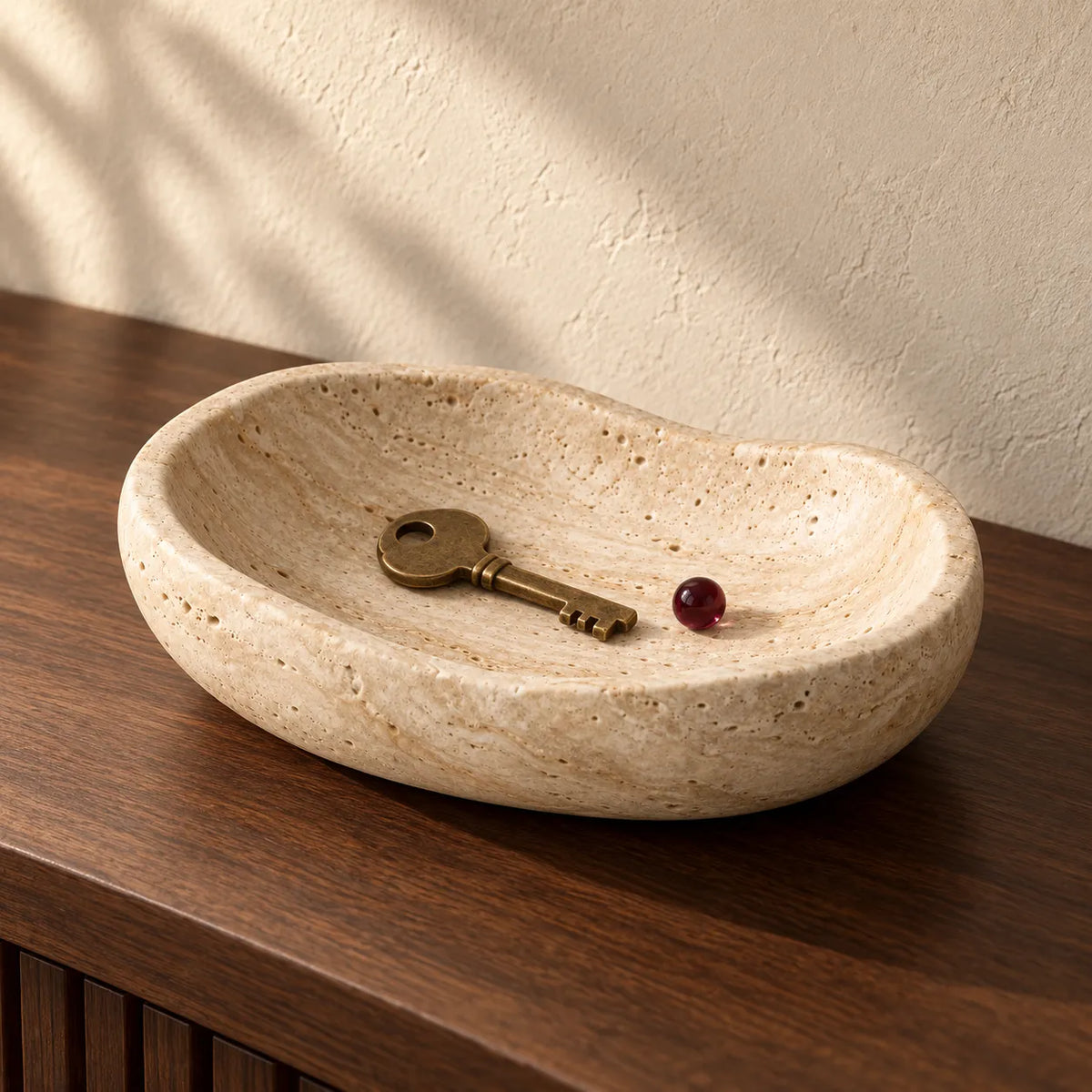 Orla Travertine Catchall Bowl