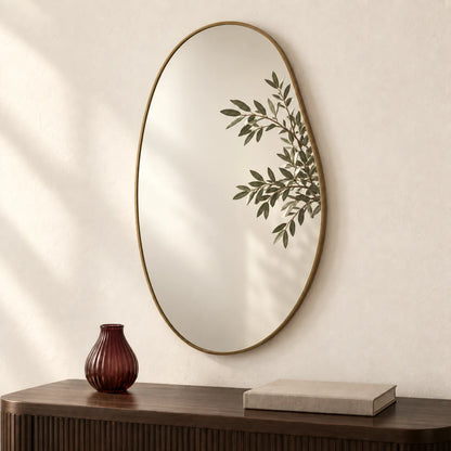 Aurelia Organic Brass Wall Mirror