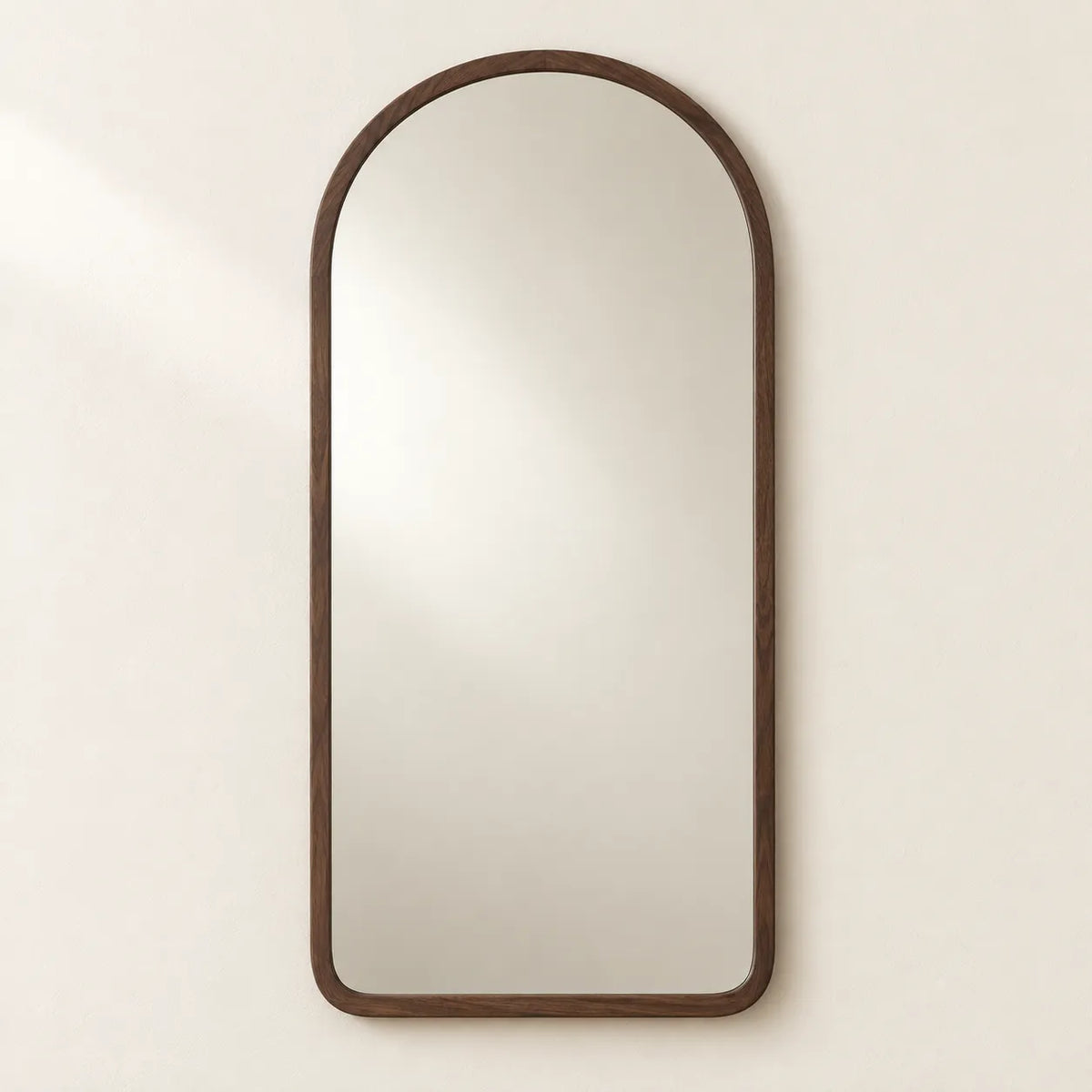 Calder Arched Walnut Wall Mirror