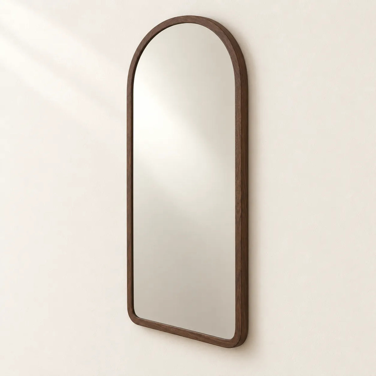 Calder Arched Walnut Wall Mirror