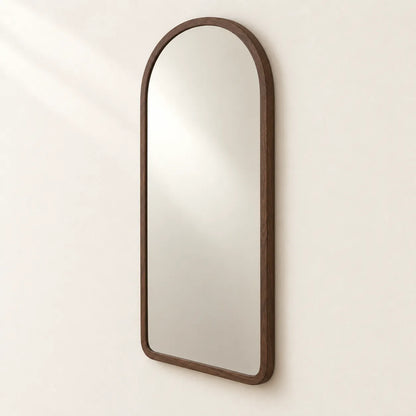 Calder Arched Walnut Wall Mirror