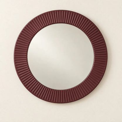 Vienne Fluted Burgundy Wall Mirror