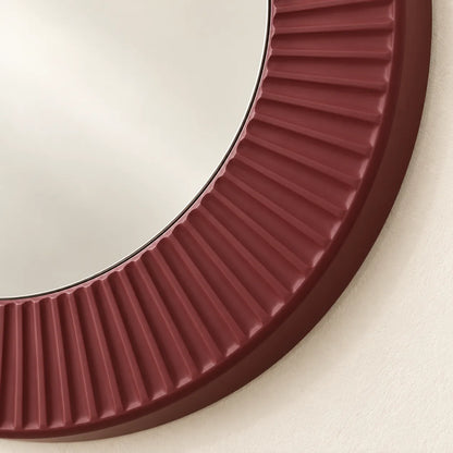 Vienne Fluted Burgundy Wall Mirror