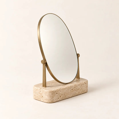 Oren Travertine Table Mirror