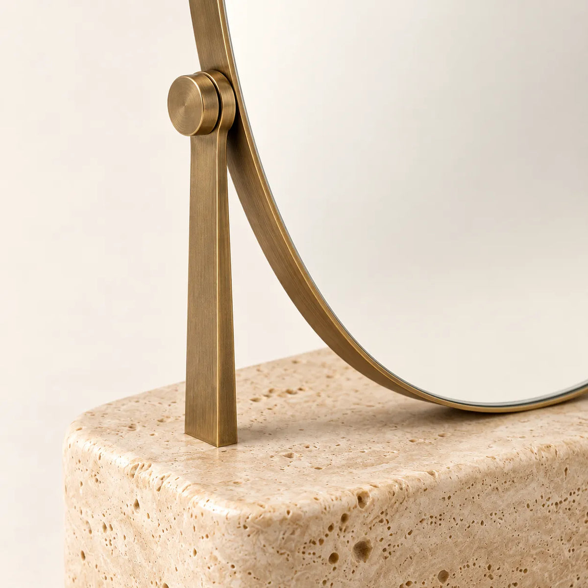 Oren Travertine Table Mirror
