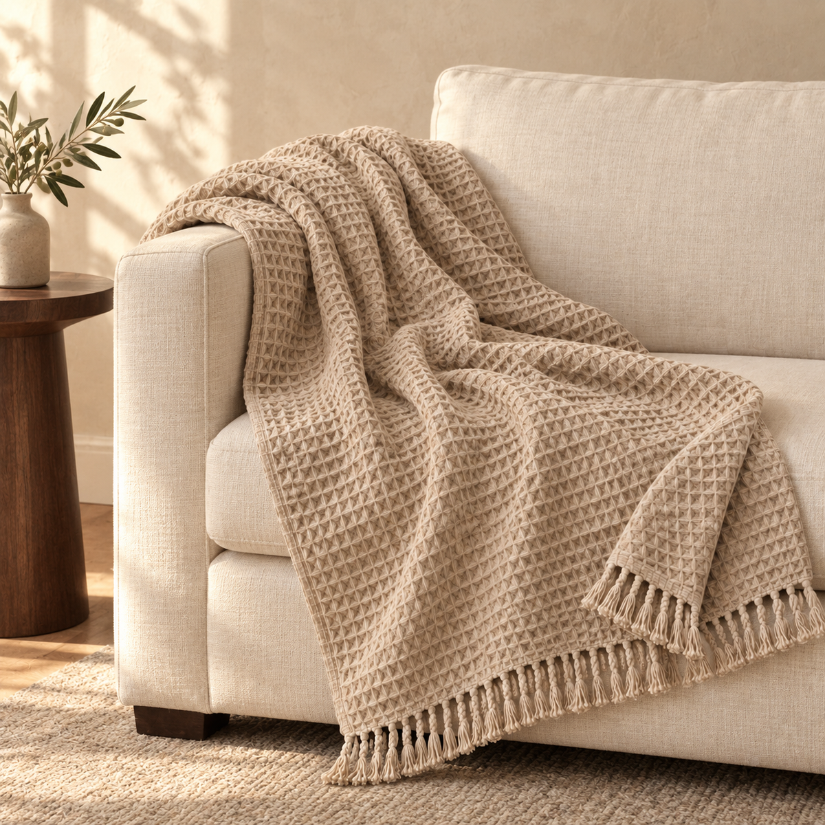 Marlow Waffle Cotton Throw