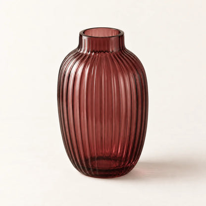 Solenne Ribbed Glass Vase
