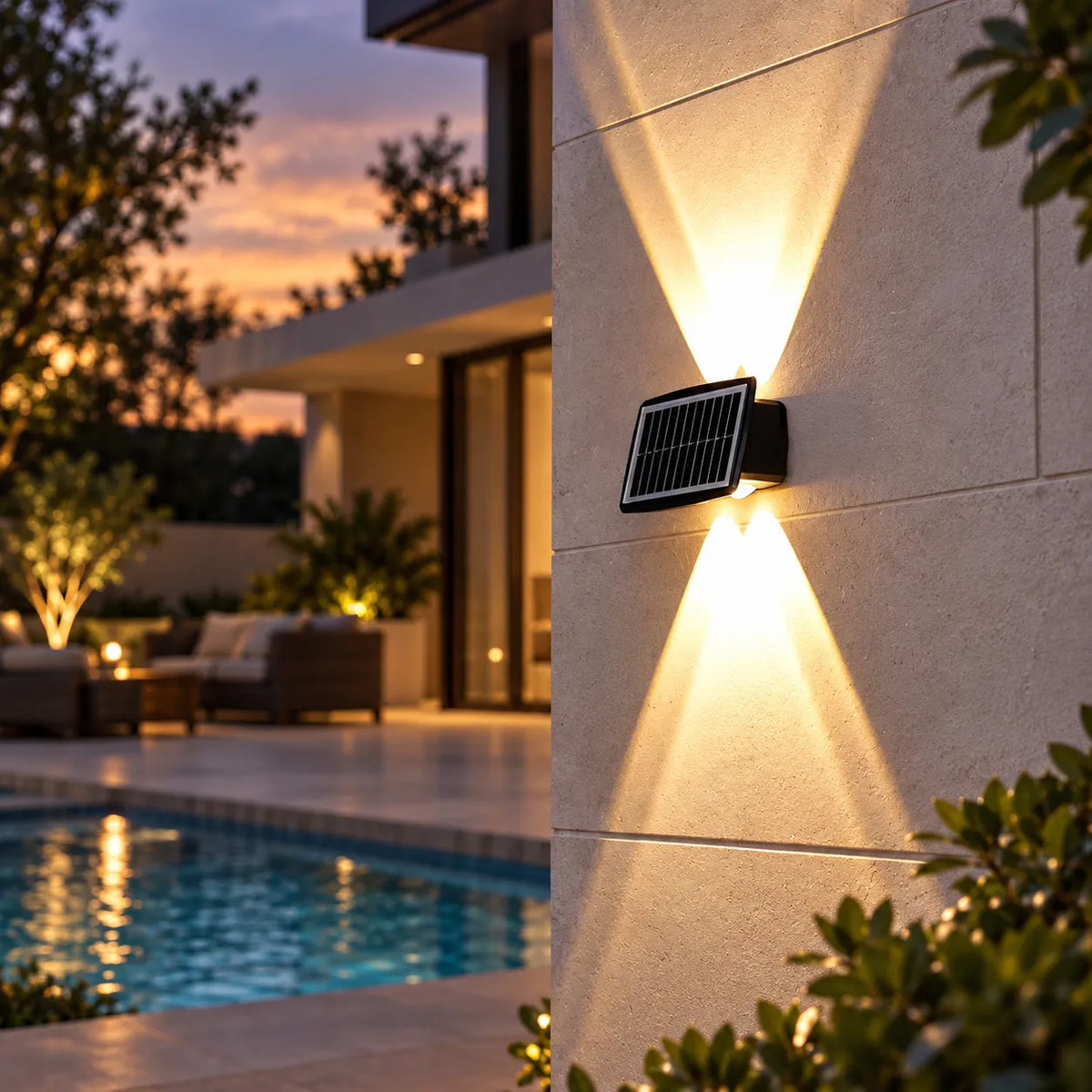 Solar Powered Wall Sconce